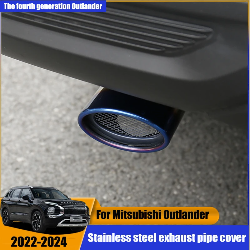 For Mitsubishi Outlander 2023 Retrofitting specialized stainless steel tailpipe exhaust pipe and tailpipe cover cylinder