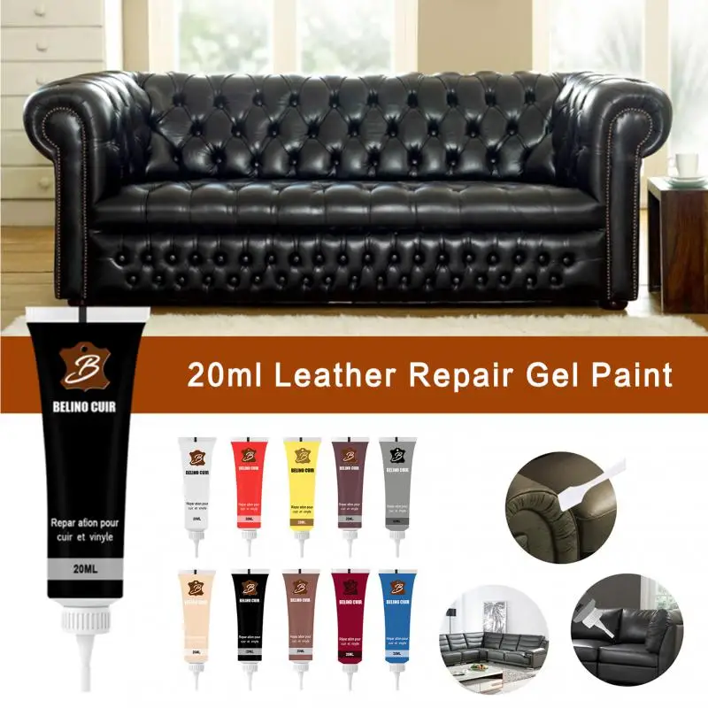 20ml Leather Repair Gel Paint For Car Leather Car Maintenance Car Seat Leather Complementary Refurbishing Cream Cleaner HOT SALE