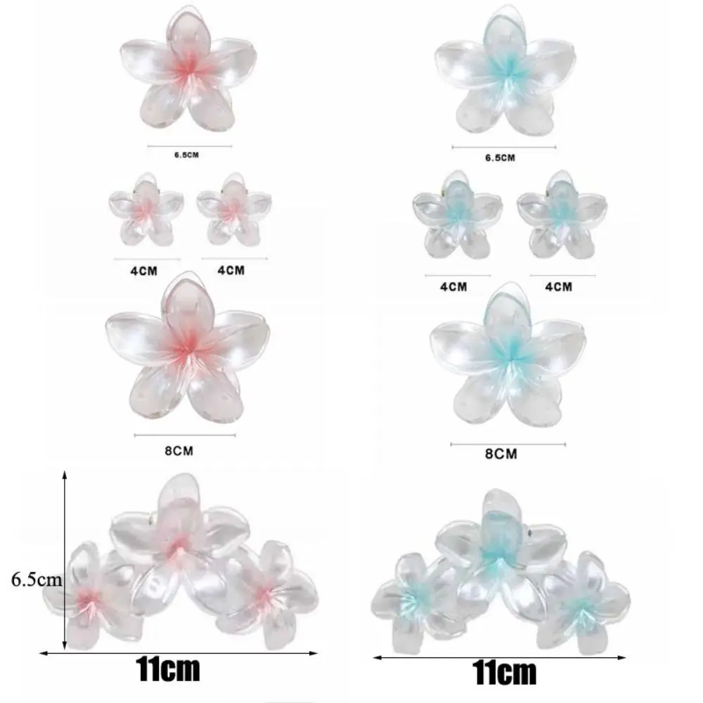 مشبك شعر بلوميريا وفرانجيباني ، دبوس شعر بسيط متدرج ، نمط Ins ، مشبك زهور #6