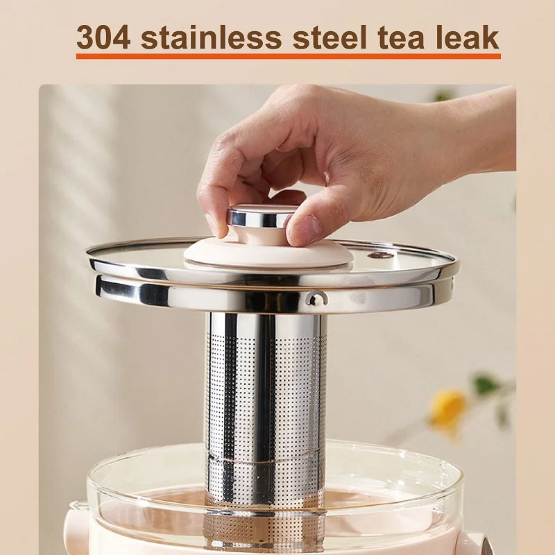 1200W Electric Kettle 3L Multi-function Faucet Health Pot Glass Flower Teapot Appointment Tea Maker Fruit Tea Bucket Commercial