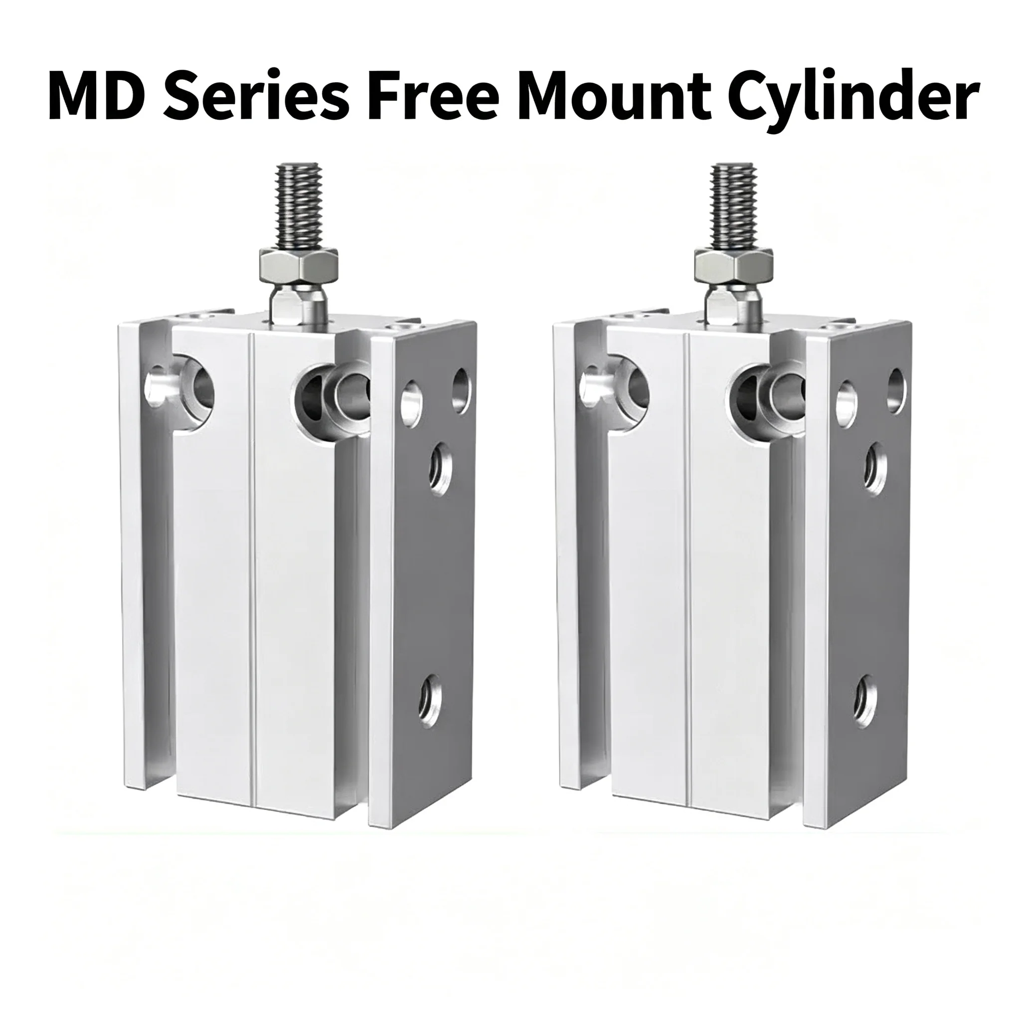 MD Free Installation Small Multi Position Fixed Pneumatic Cylinder Aluminum Alloy Various Sizes Available MD10/16/20/25/32 Etc.