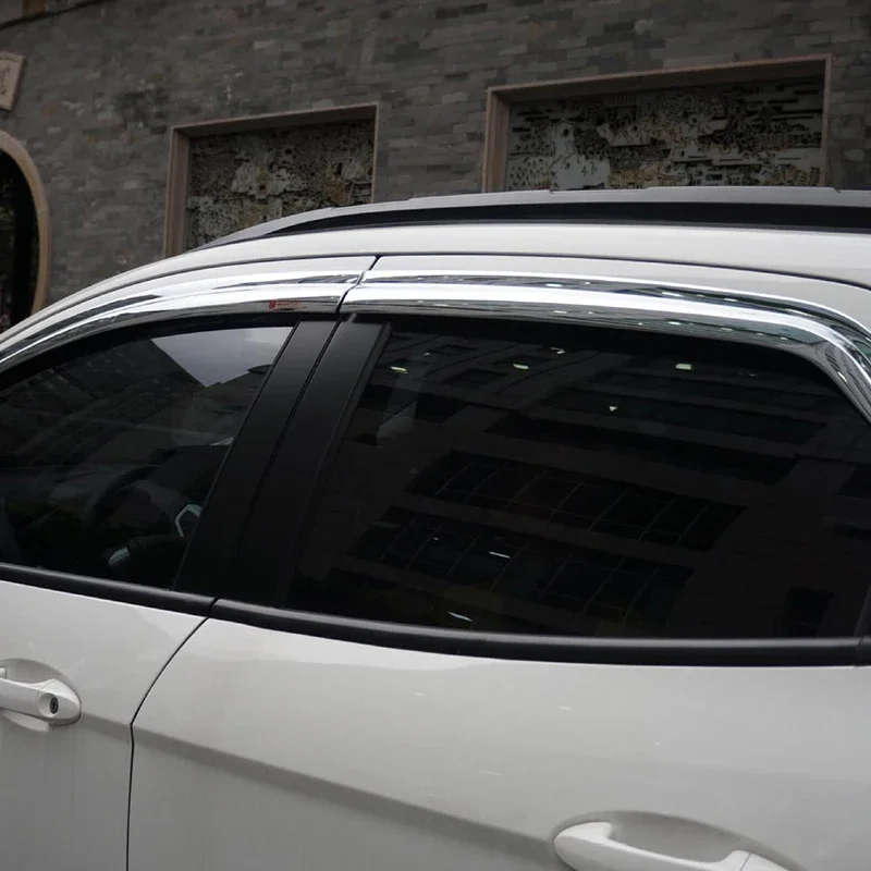 

Side Window Deflector For Ford Ecosport Chrome /Acrylic Sun Rain Deflector Weather Shield Car Accessories 2013-2020