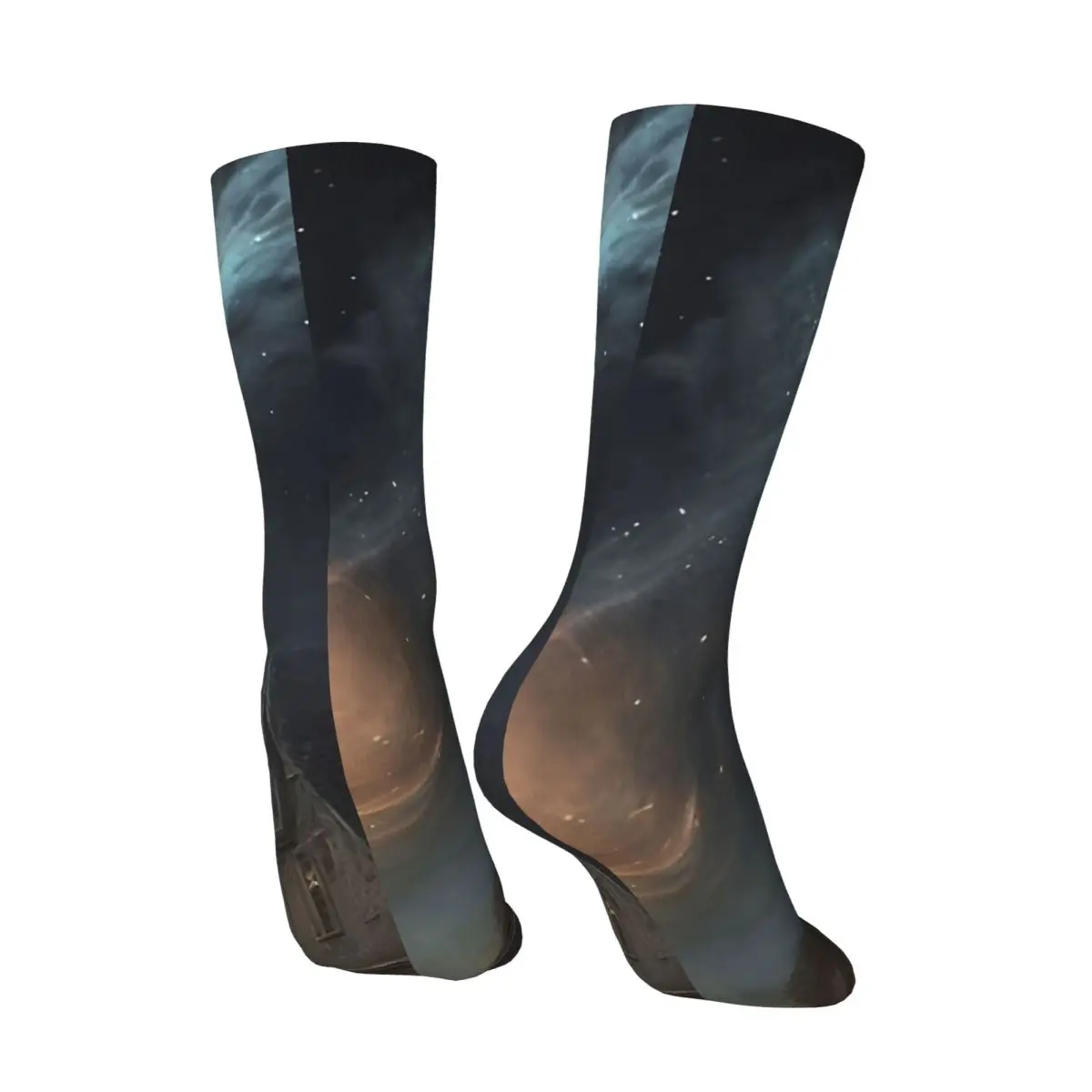 Vintage In The Night Sky Men's compression Socks Unisex Street Style Seamless Printed Novelty Crew Sock