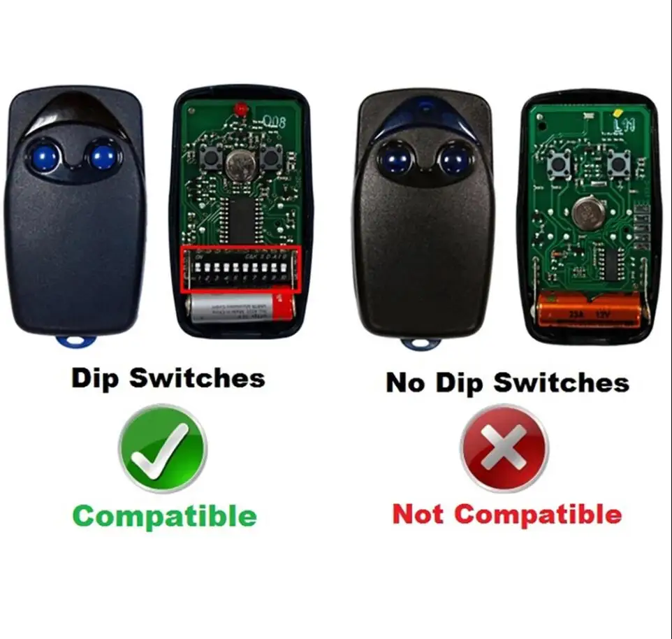 Imagem -02 - Garagem Porta Controle Remoto Duplicador Clone Código Fixo Portão Elétrico Abridor Transmissor 433.92mhz Flors Flo2 Flo4