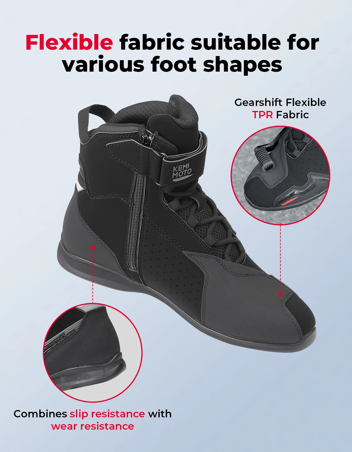 Men‘s Motorcycle Riding Shoes Ankle Boots Microfiber Suede Upper Reinforced Protection Breathable Reflective Commute Street Gear