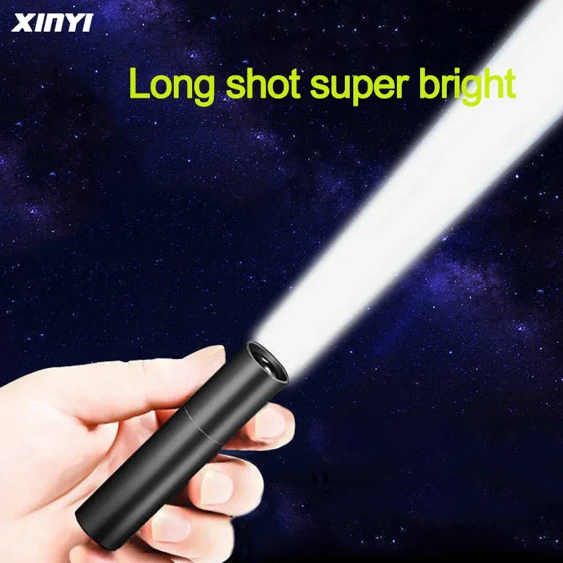 Super Bright Mini Light 3 Modes USB Rechargeable Mini Flashlight with Build in 14500 Battery