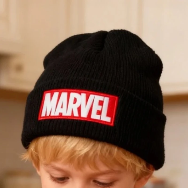 

Marvels Series Embroidered Knitted Hat Warm Fashionable Outdoor Cap for Men And Women Autumn Winter Letter Design