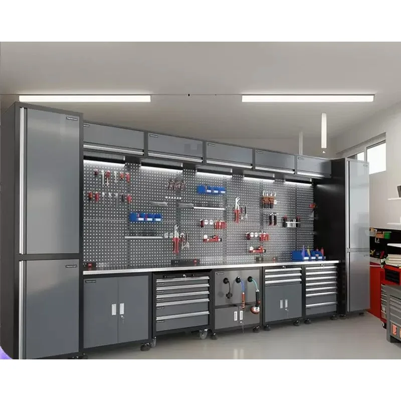 Multifunctional maintenance tool table Auto repair combination Workshop workstation Tool cabinet Tool cart Iron drawer cabinet