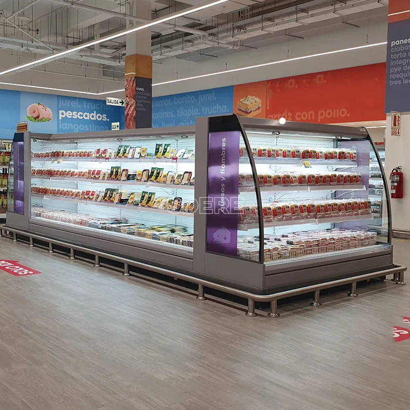 تخصيص شرب الثلاجة سوبر ماركت المشروبات عرض الثلاجة الفريزر عرض Multideck معدات المبرد المفتوحة
