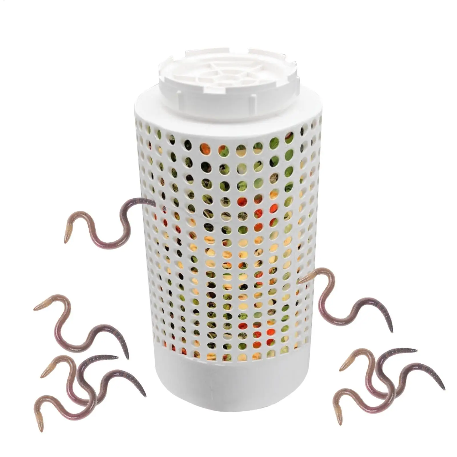 Compostador de lombrices enterrado, contenedor de compost subterráneo, filtro de drenaje para huertos elevados y patios