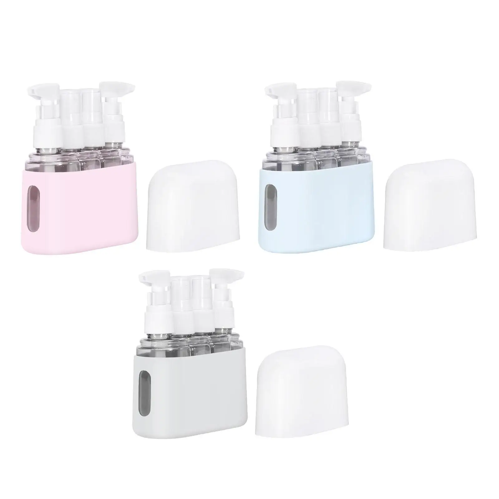 4 Pieces Travel Makeup Bottle 50ml Compact Reusable Travel Size Empty Liquid