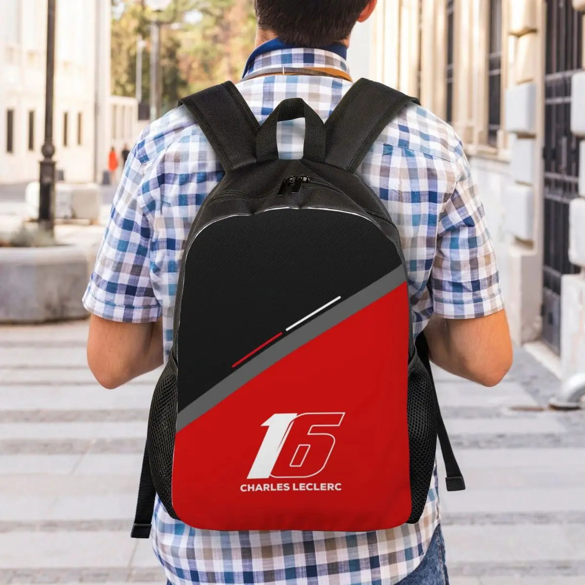 حقيبة ظهر مخصصة لسائق السباق للفتيان والفتيات ، حقيبة مدرسية ، حقائب سفر جامعية للنساء والرجال ، حقيبة كتب تناسب 15 "كمبيوتر محمول ، LEC16
