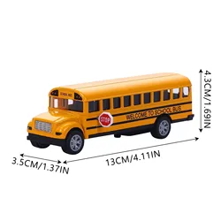 School Bus Model Children Car Model Simulation Off-road Vehicle Pull Back Car Decoration Ornaments Collection Toys For Children