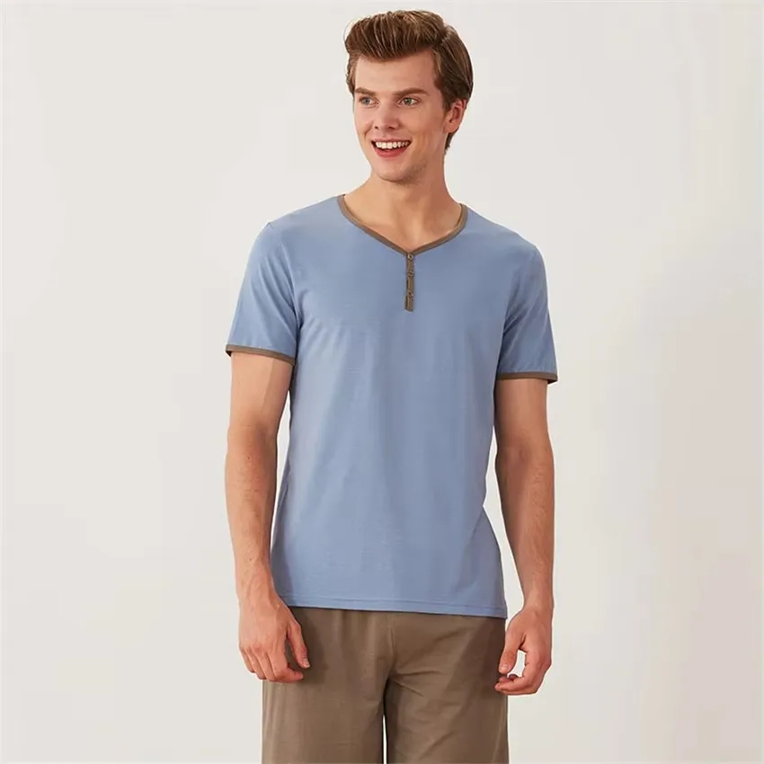 Pyjamas Men Comfortable Stitch Modal Short Pajamas Nice And Cool Sleepwear Male Onesie Leisure Pijama Can Wear Outside
