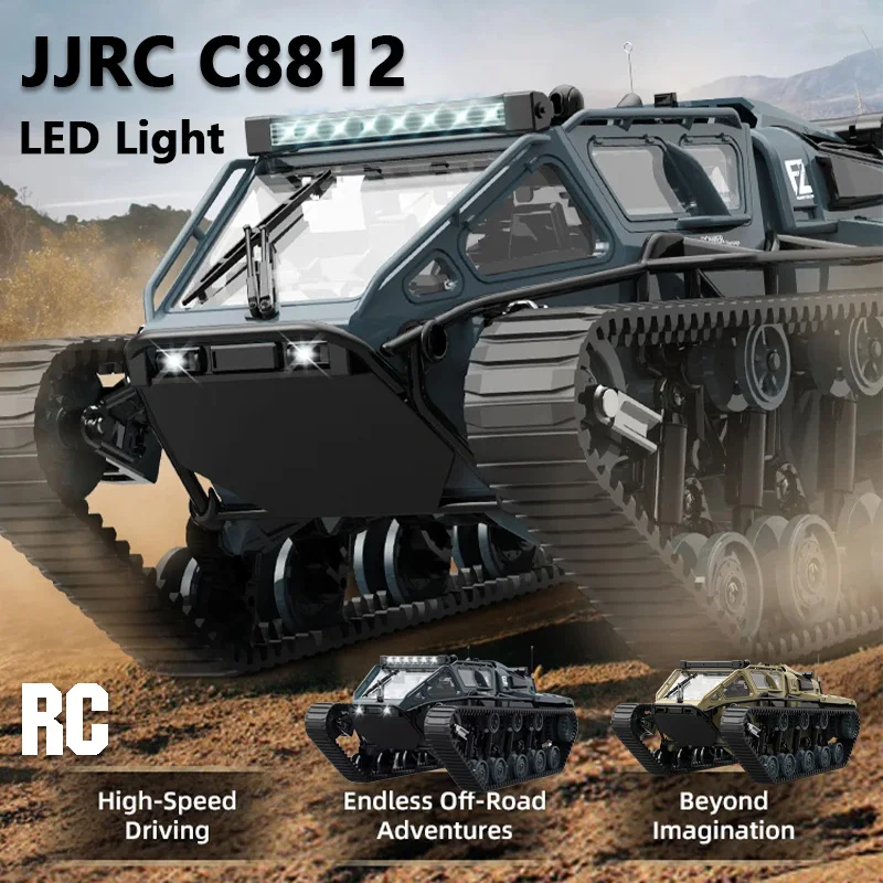 JJRC C8812 360°Rotating Tank Simulator With 2.4G Remote Controller  LED Lights Dual Motor Crawler Car , regalo para niños