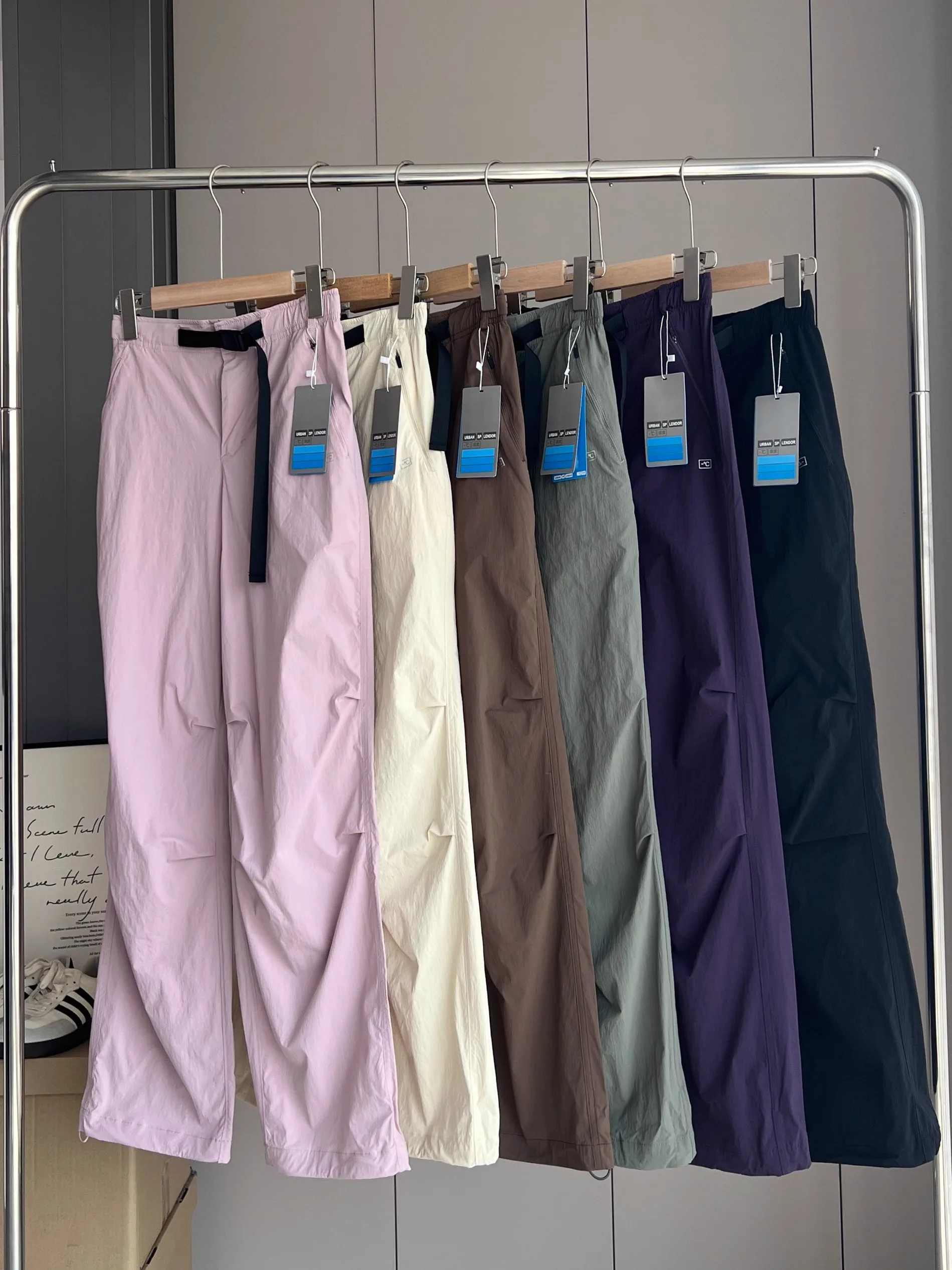 

Outdoor Lightweight Quick Dry Breathable Wide Leg Trousers Women's Sun Protection Casual Pants High Waist Loose Fit Korean Style