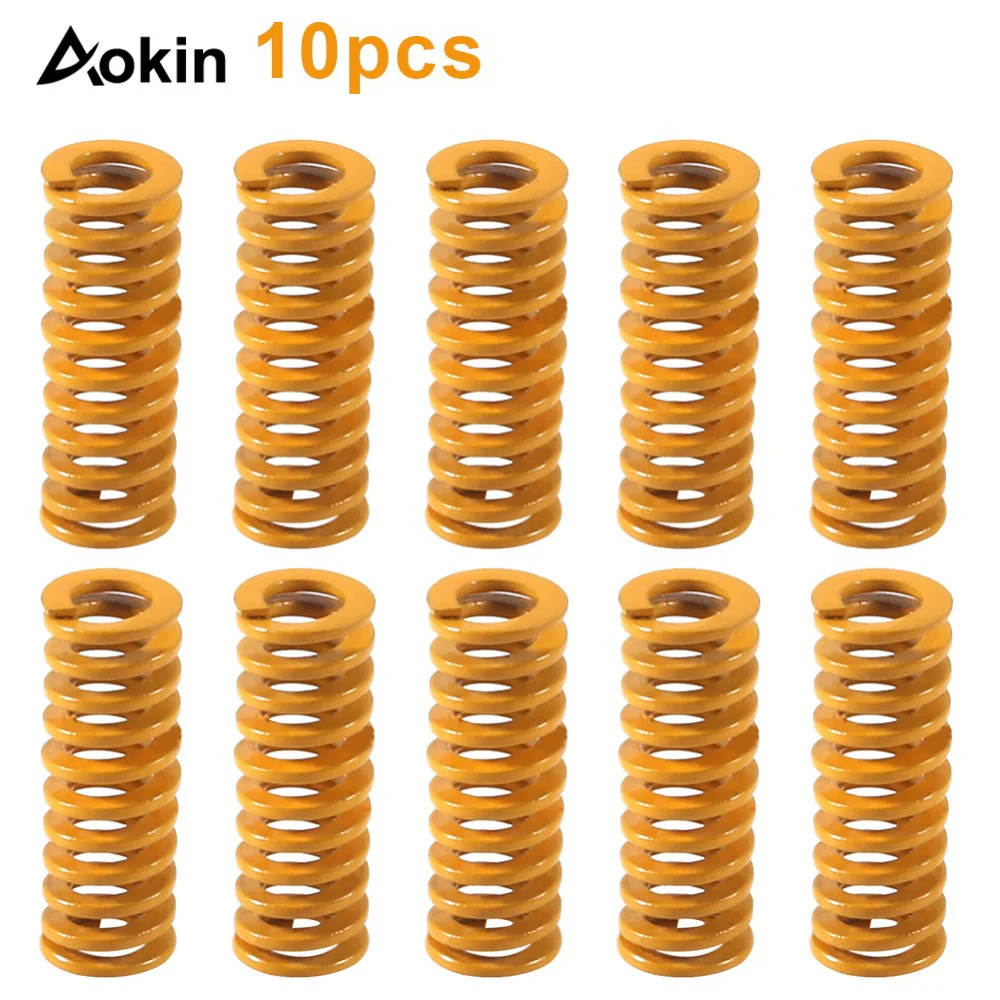 10pcs Long Light Load Compression Die Spring Compression Mould Die Springs for 3D Printer Ender 3 CR10 8x20mm 8x25mm 10x25mm