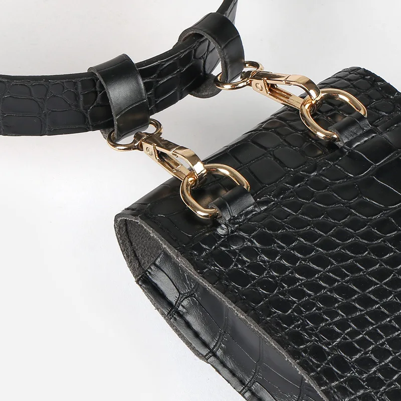 women belt Fashion new women's stone pattern cool pendant chain running bag leather belt versatile belt popular highquality