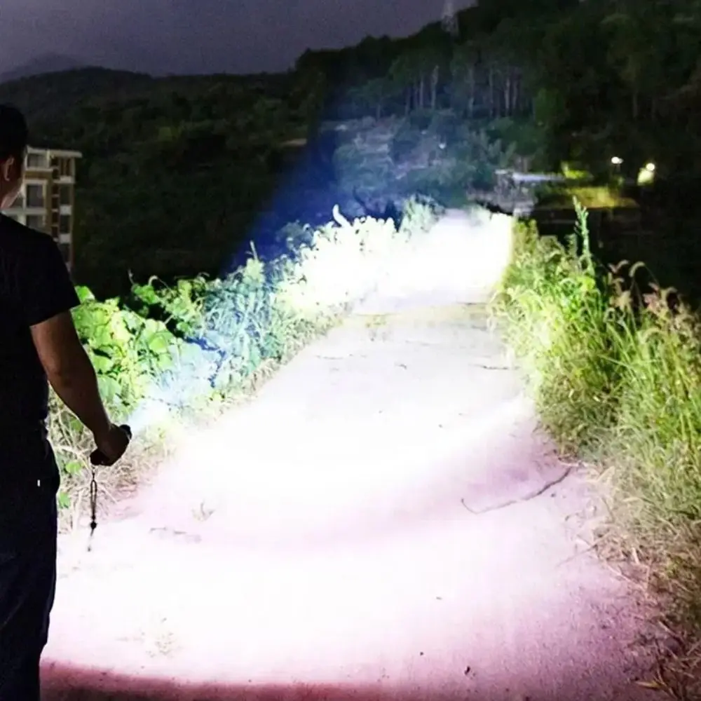 Portable Mini LED Flashlight Drop-proof Plastic Outdoor Camping Flashlight High Brightness Waterproof Handheld Flashlight