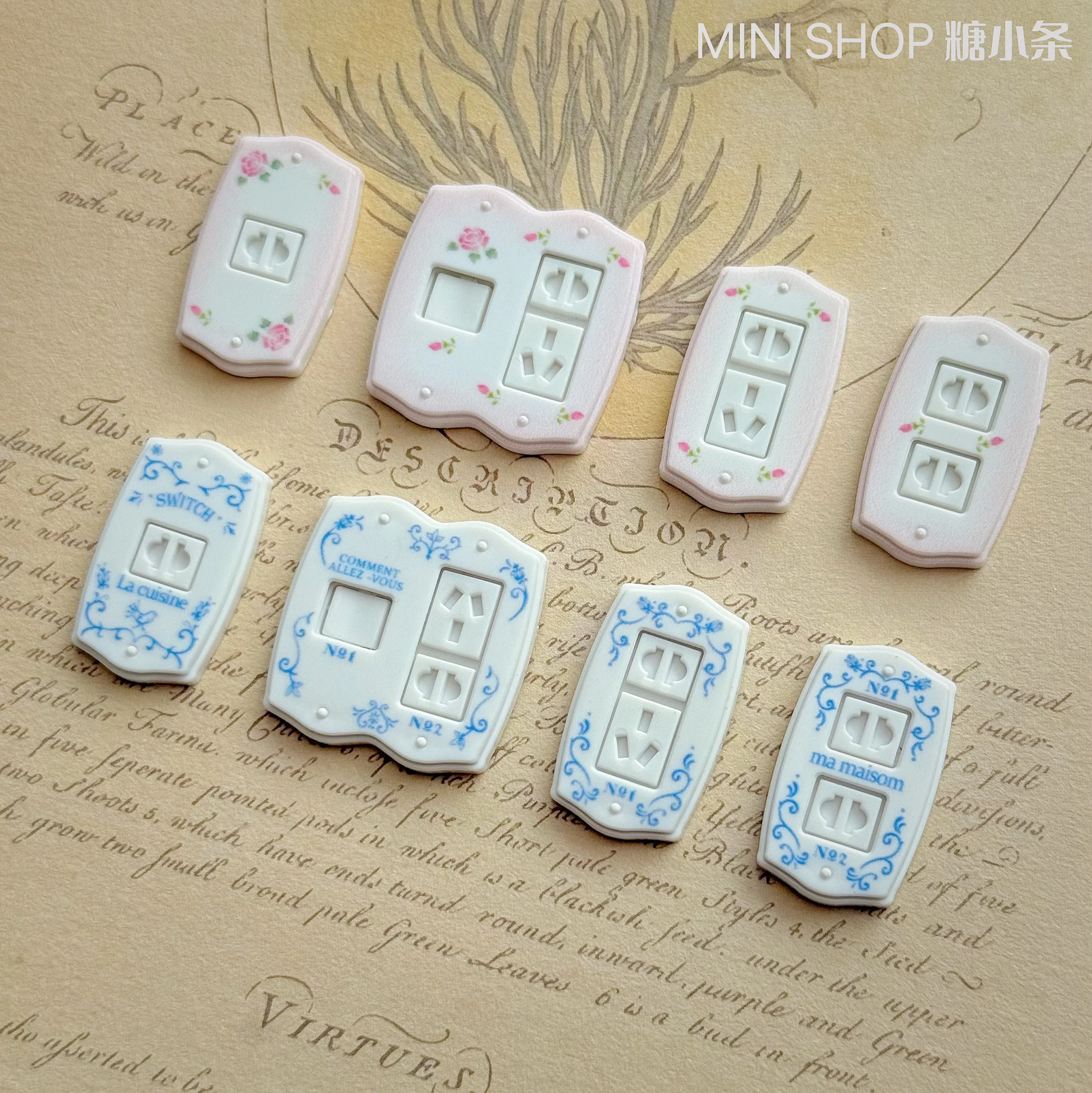

1/6 Doll House Mini Model Furniture Accessories Miniatures Retro Socket Switch Set Bjd Ob11 Gsc Blyth Soldier Lol Scene Decor