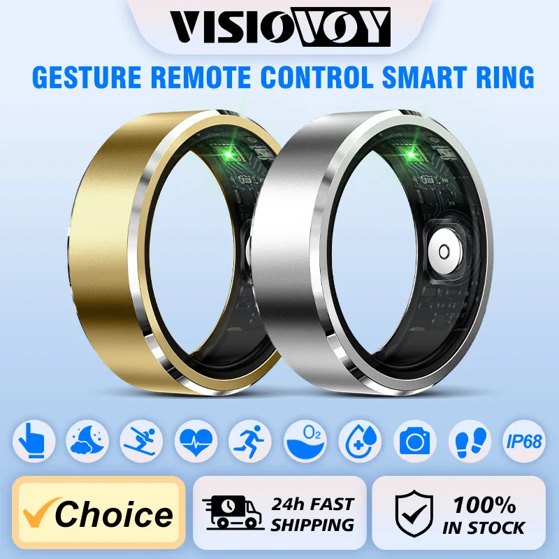 New 5ATM Waterproof Smart Ring For Samsung Galaxy Ring Men Women 24H Health Monitor Gesture Control Multi-sport Mode Smartring