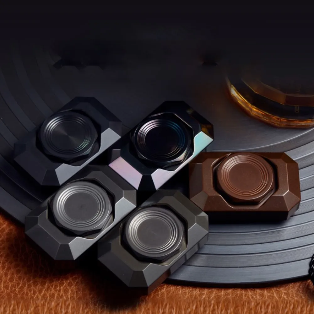 Black Mirror Design EDC Forget Worry Stone Fidget Spinner Metal Fidget Toy Two-Bladed Fidget Spinner Stress Relief Toy Gyro