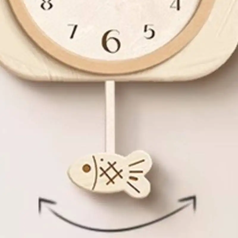 Horloge murale Design jaune Unique jeunesse Roo en bois esthétique moderne horloge murale Led décor de bureau Montre murale décor à la maison