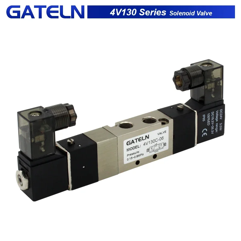 4V130C-06 Air Solenoid Valves  4V130E-06 4V130P-06 3 Position 5 Port 1/8