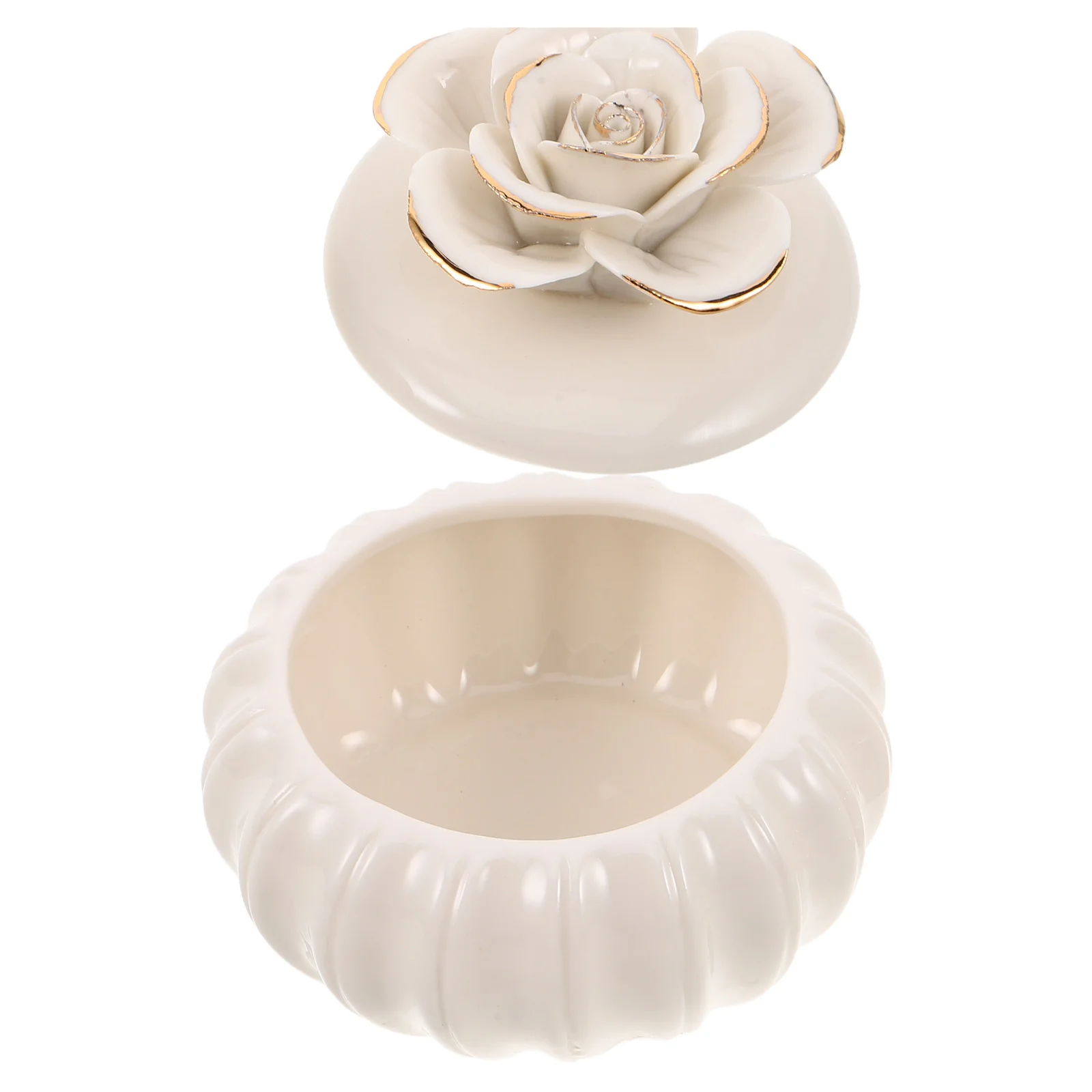 

Ceramic Hand-Painted Jewelry Trinket Box Decorative Vintage Organizer Small Keepsake Box for Rings Earrings Necklaces