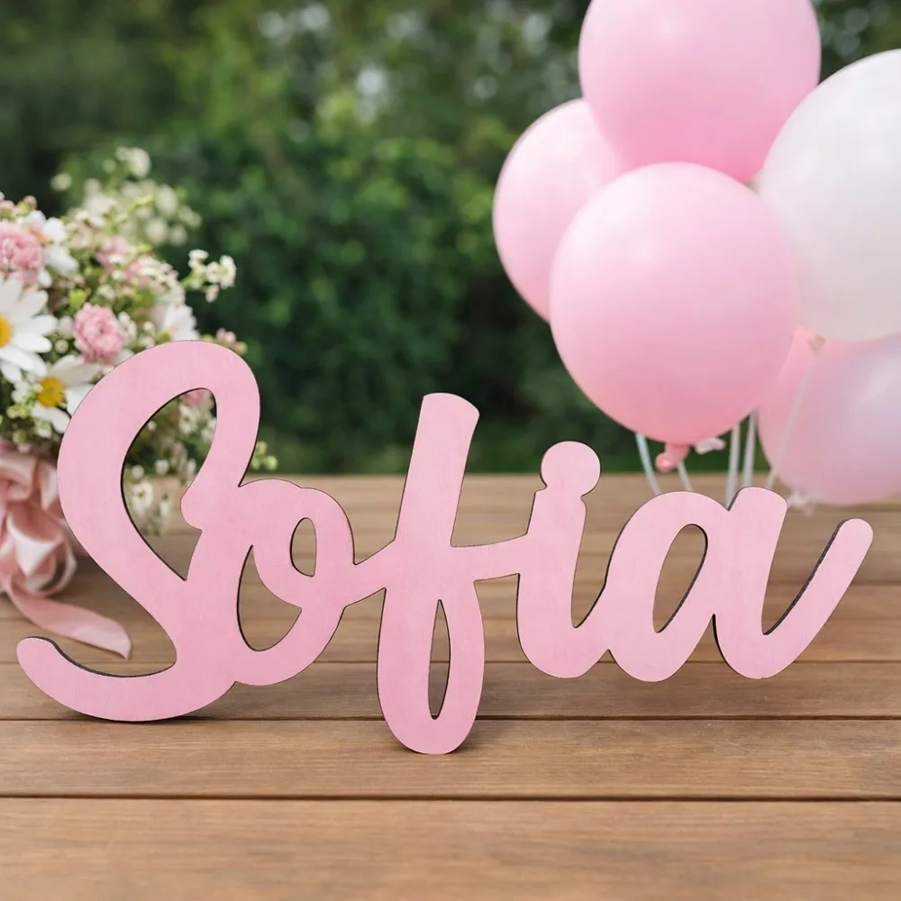 1Pc Custom Name Wooden Decorative Name Plaque,Home Room Office Wall Door Decor,DIY Paintable,Nursery Birthday Wedding Gift