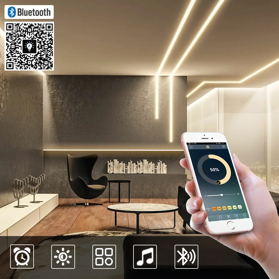 Tira de luces LED inteligente Tuya, cinta Flexible de 220V, resistente al agua, regulable, cálida/blanca, 2835SMD, Control remoto/Bluetooth/aplicación Wifi, Alexa