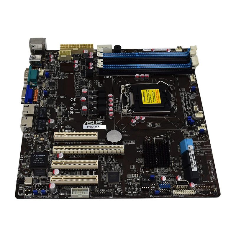 ASUS P9D-MX Used Sever Motherboard 1150 CPU Socket Intel C222 Chipset With Onboard Dual Intel I210AT Gigabit Network Card DDR3