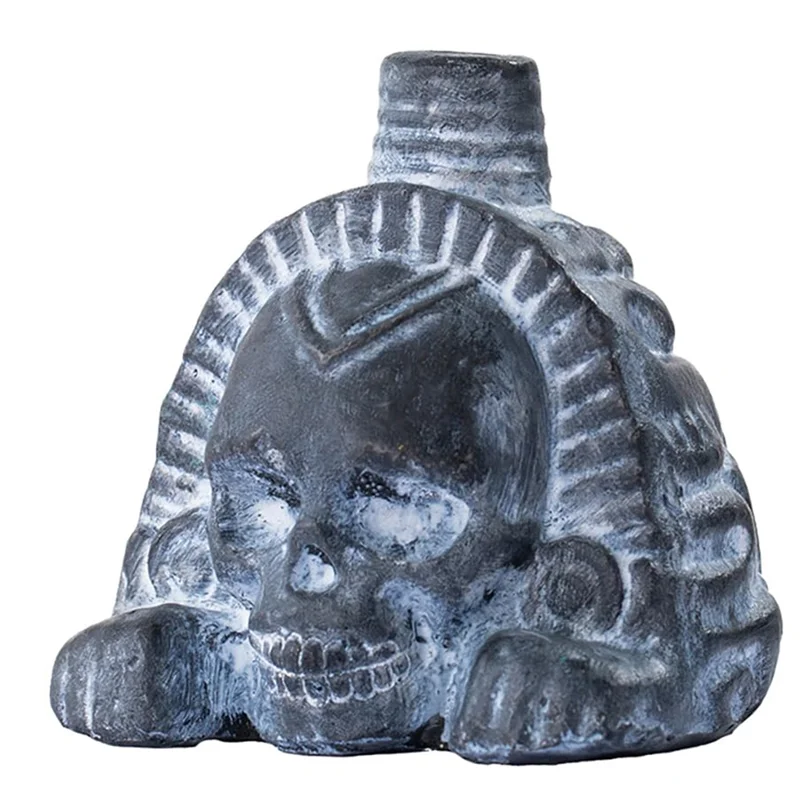 

JY-Resin Halloween Gift Aztec Death Whistle Scary Skull Head Ghost Whistle Party Noise Prop