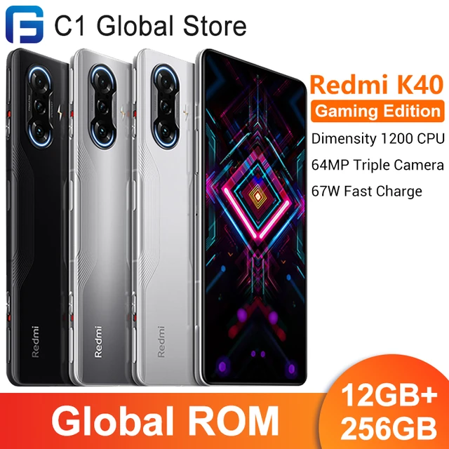 Global ROM Xiaomi Redmi K40 Gaming Edition In Stock 12GB 256GB Dimensity  1200 Octa Core 64MP