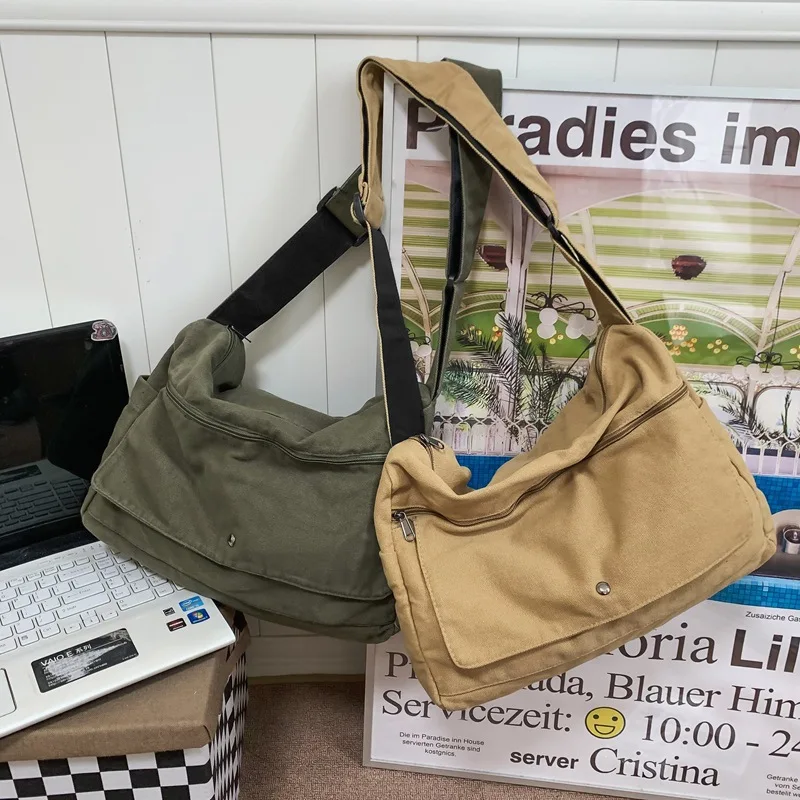 Płócienna torba damska Vintage Crossbody nastolatek torby na ramię Tote torba damska torebka na co dzień torba na ramię