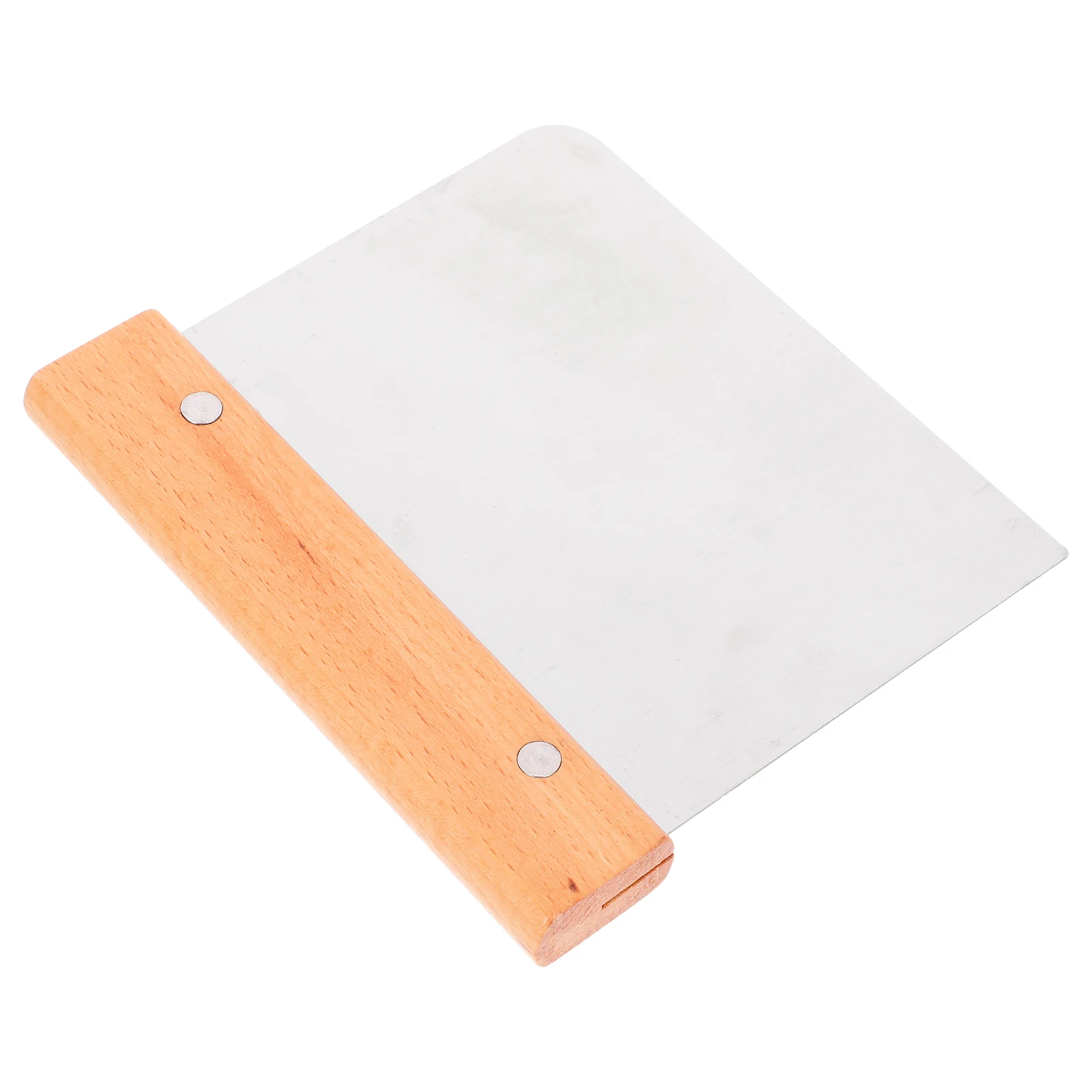 

Beech Wood Flour Scraper Bench Scraper for Bread Stainless Steel Pastry Kitchen Dough Tool Cream Food Chopper Cookie