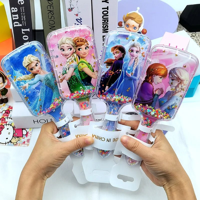 New Disney Anime Frozen Air Cushion Hair Comb Cartoon Figure Elsa Anna Princess Massage Comb Girls Christmas Gift