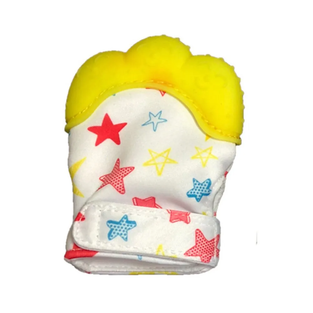 Guantes masticables de silicona, cubiertas antimordeduras para dedos para bebés, juguetes para la dentición para juegos sensoriales y desarrollo de motores bucales