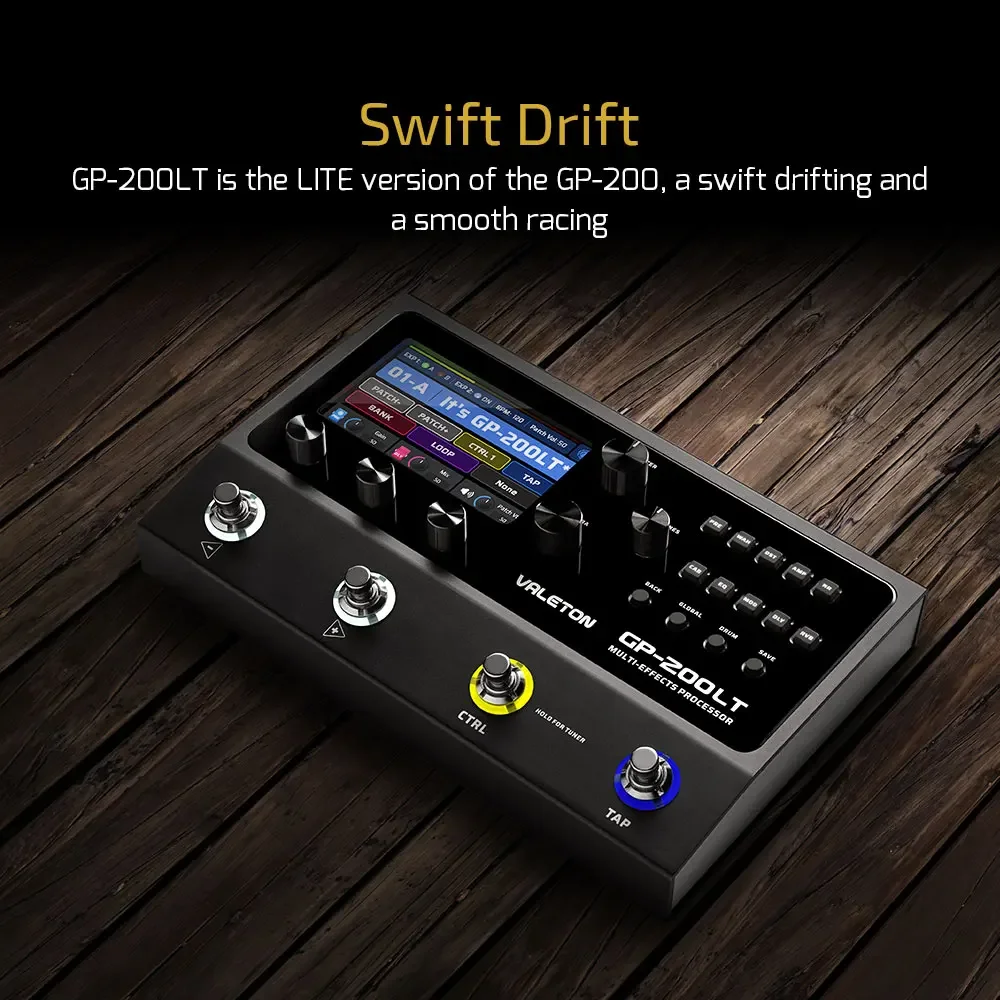 VALETON GP-200LT Guitar Bass Amp Modeling IR Cabinets Simulation Multi-Effects with FX Loop MIDI I/O Stereo OTG USB Audio Gifts