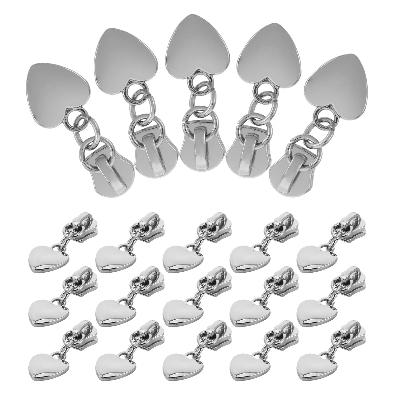 

20Pcs Replacement Zipper Pulls Detachable Metal Zipper Tabs for Luggage Jacket Backpack Bag Jeans Pants Sweater Heavy Duty