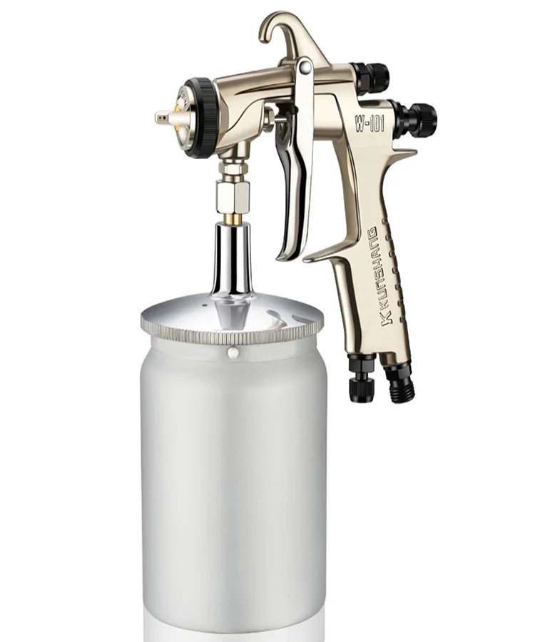 *Pneumatic Spray Gun High-Intensity Atomizer W0 Paint Spraying Gun W-7 Car Furniture Upper Pot Lower Pot Paint Spray Gun Tool