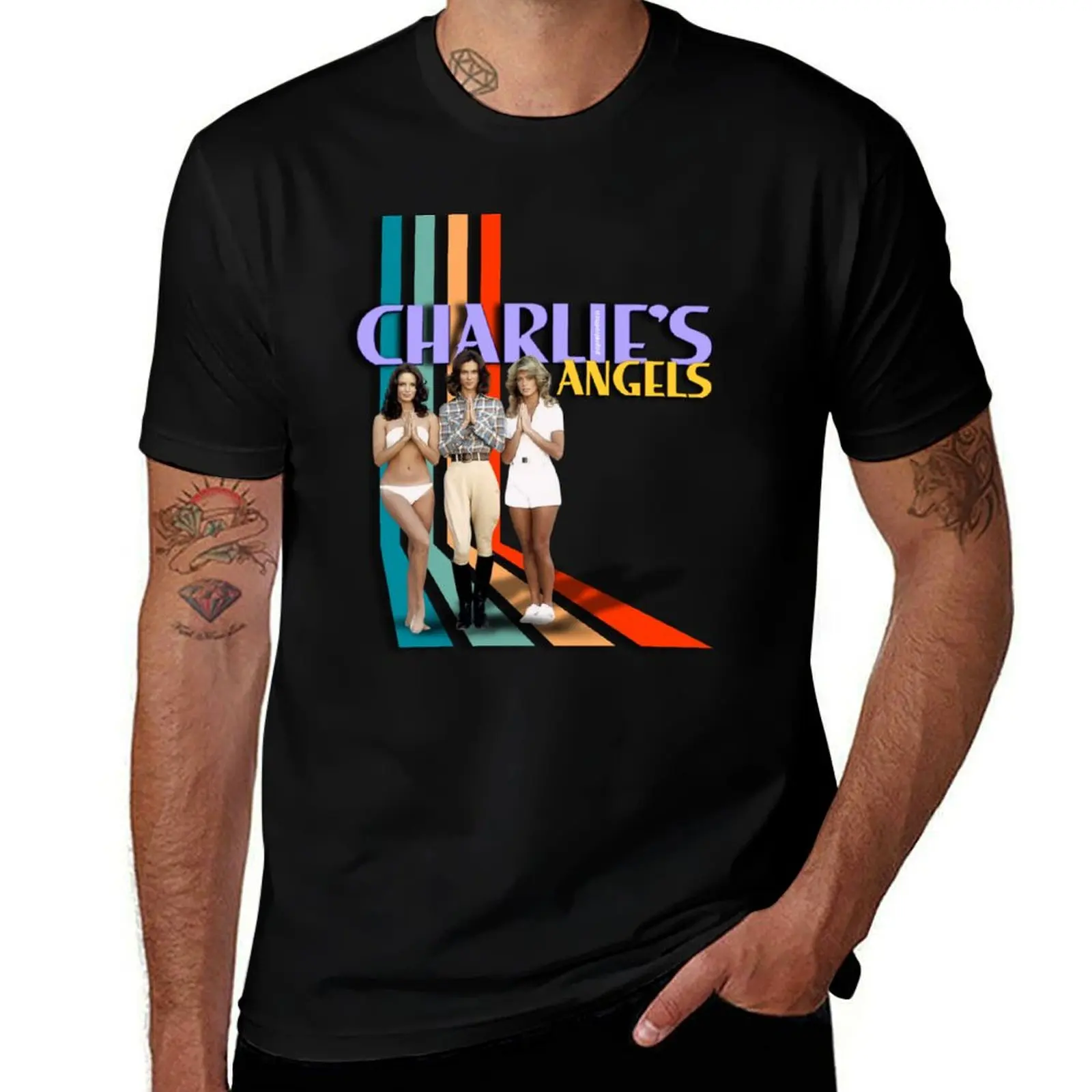 Charlie's Angels 1970s TV Shows Aaron Spelling T-Shirt Plus Size Summer Casual T-Shirt