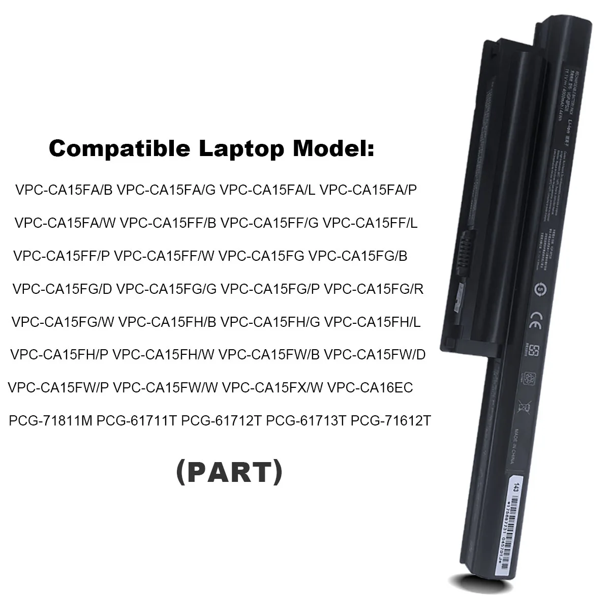 Imagem -06 - Bateria do Portátil para Sony Vaio Vgp-bpl26 Vgp-bps26 Vgp-bps26a Vpc-ca Sve14a Sve15 Sve17 Vpc-cb Vpc-eg Vpc-eh Bps26