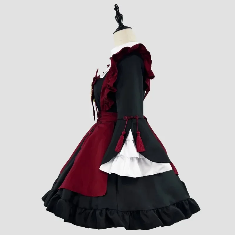 Disfraz gótico de sirvienta de diablo para mujer, vestido de princesa de talla grande, Halloween, dulce Lolita, gato, conejito, fiesta, Sissy, camarera, nuevo