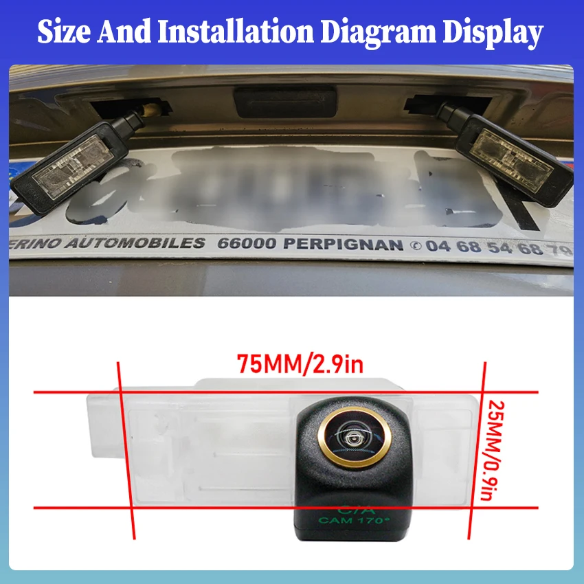 Rear View Camera For Peugeot 508 SW 508 RXH 508 Sedan 2011~2018 AHD HD Golden Backup Parking Reverse Camera License Plate Camera