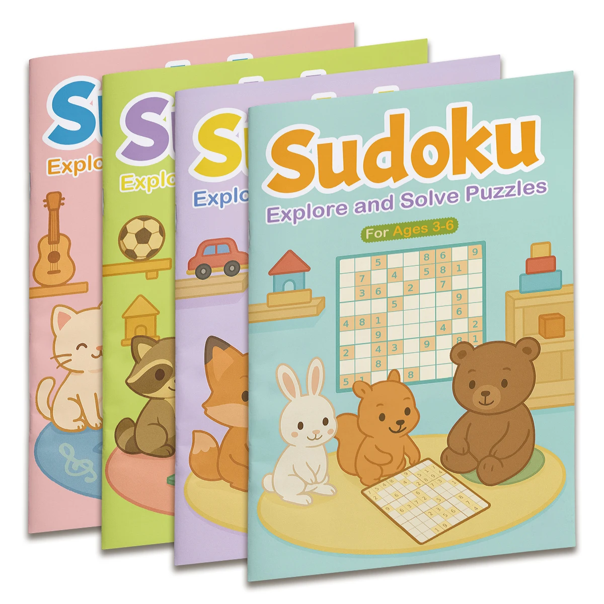 Fun Sudoku activity book, number reasoning and logic training, brain games workbook, boost focus and thinking skills