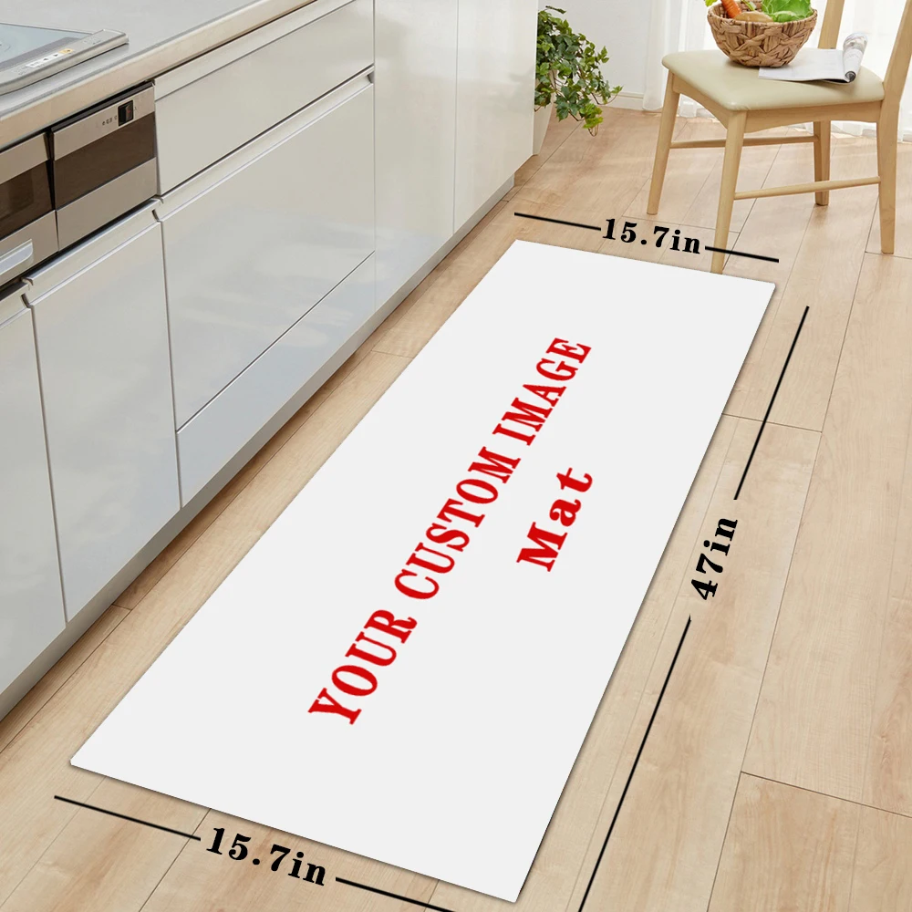 Custom Pattern Printed Floor Mat, Bathroom Mat Rug，Home Kitchen Non-slip Oil-proof Floor Mat, Kitchen Indoor Floor Runner Rug