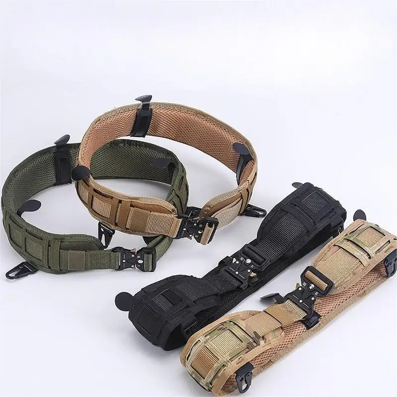 

Tactical Military Waist Support Molle belt Battle Belt Combat Airsoft Laser Cut TRA Waist Padded