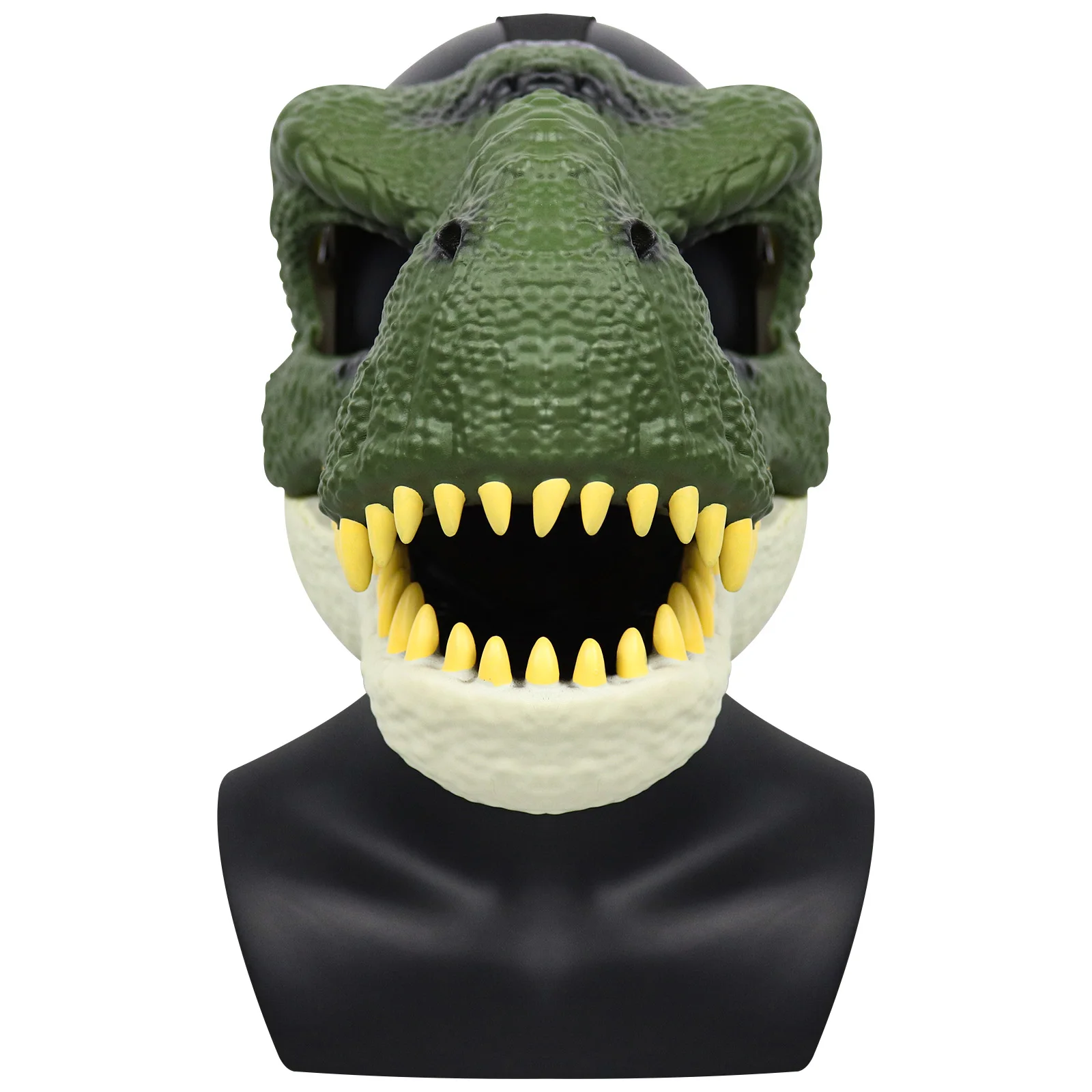 

3D Dinosaur Mask Lifelike Raptor Dino Moving Jaw Mask High Quality PVC Headwear Halloween Children Toy Carnival