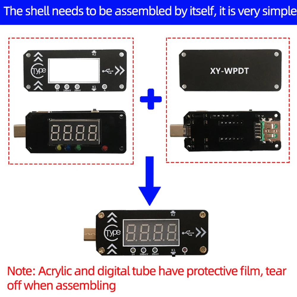 

USB Charging Trigger Charger Voltmeter Ammeter 5V/9V/12V/15V/20V/PPS PD2.0 PD3.0 Type-C USB Decoy Device for PD Charger